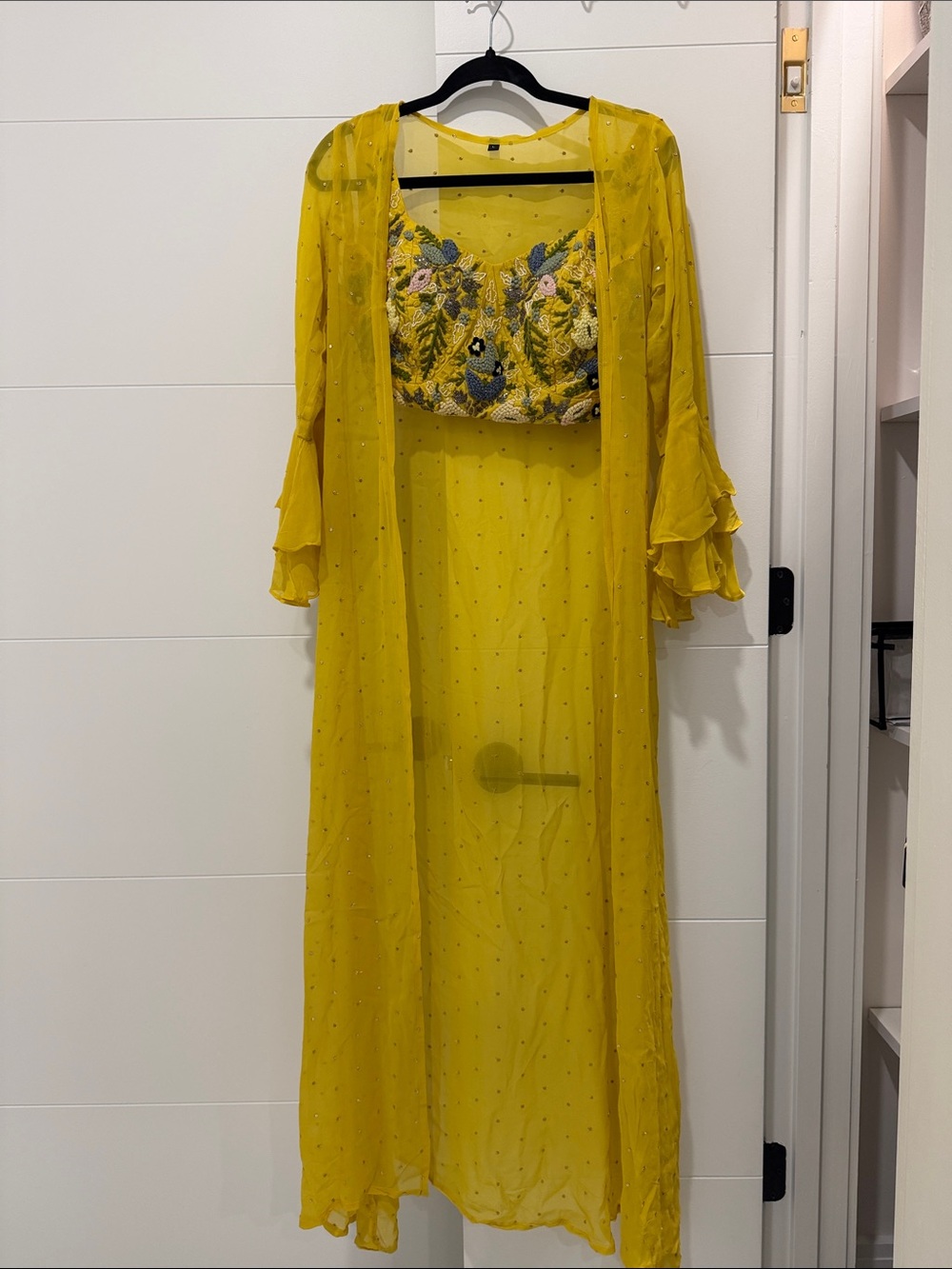 3 piece choli, palazo, and cape set - Picture 2 of 6